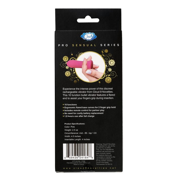 Pro Sensual Power Touch Bullet W/ Remote Control Pink