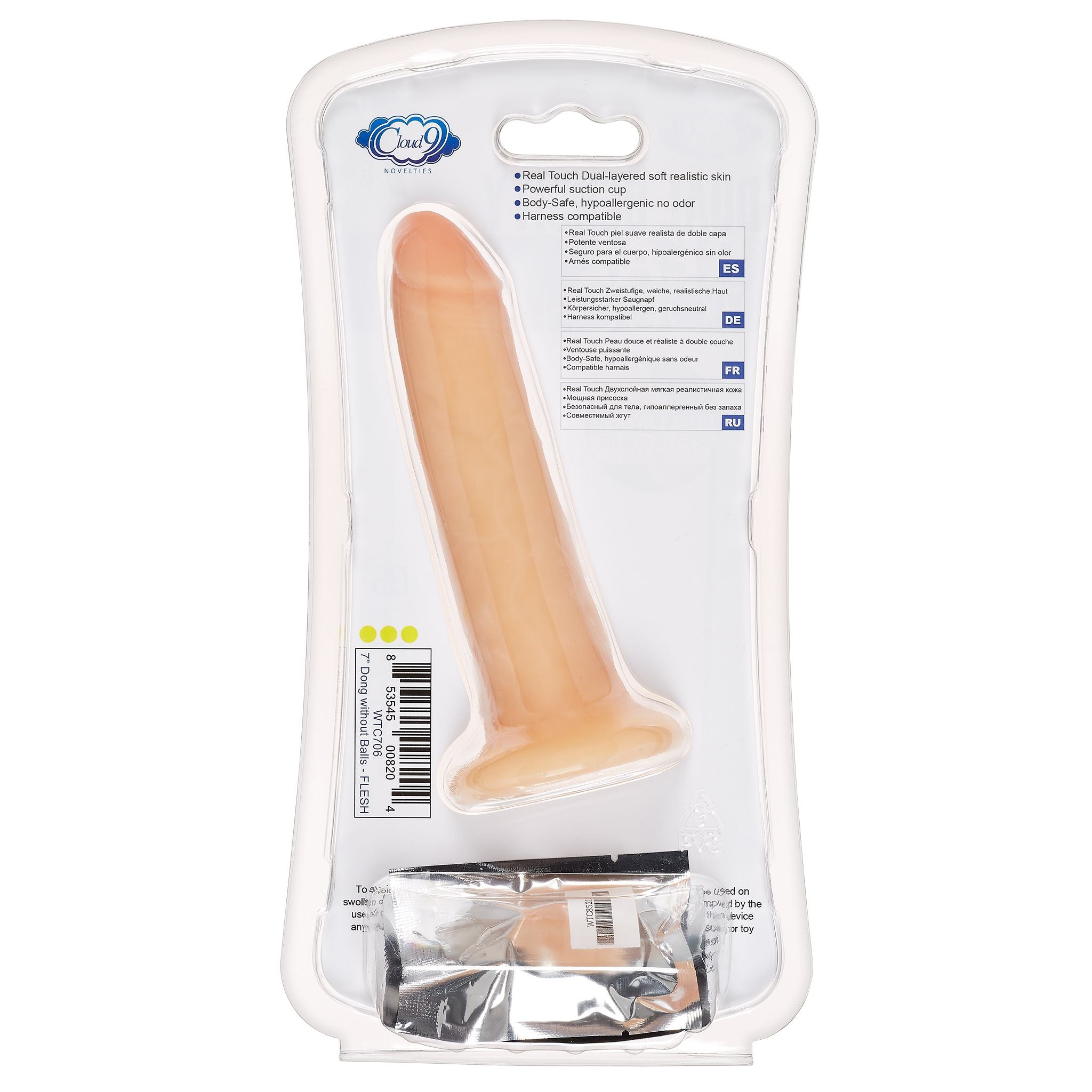 Cloud 9 Dual Density Dildo Touch 7in W/ No Balls Light