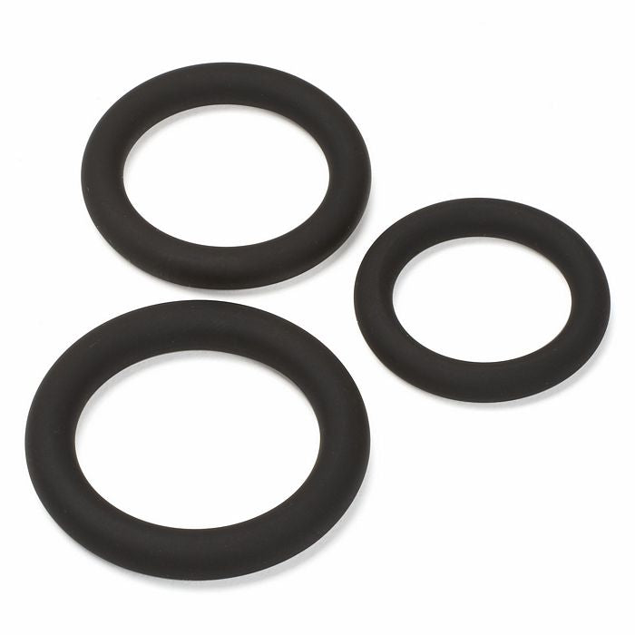 Pro Sensual Premium Silicone Dong W/ 3 C Rings Tan 8 "