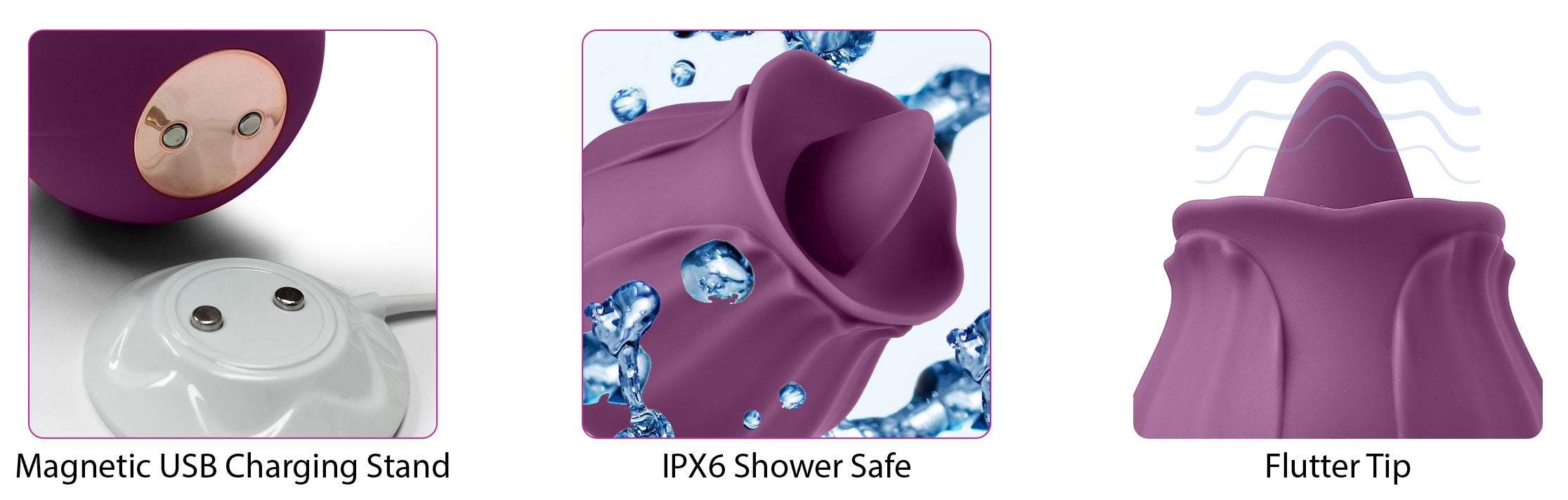 Cloud 9 Health & Wellness Flutter Oral Tongue Stimulator Plum