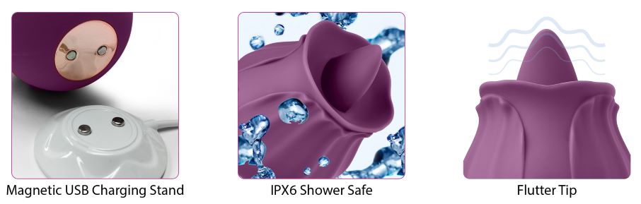 Cloud 9 Health & Wellness Flutter Oral Tongue Stimulator Plum