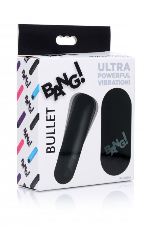 Bang! Vibrating Bullet W/ Remote Control Black