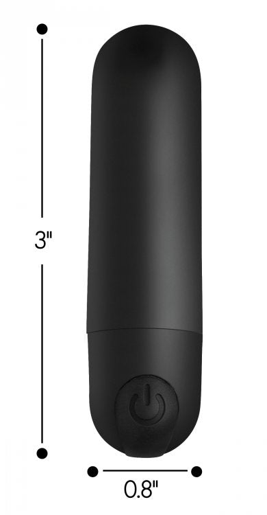 Bang! Vibrating Bullet W/ Remote Control Black
