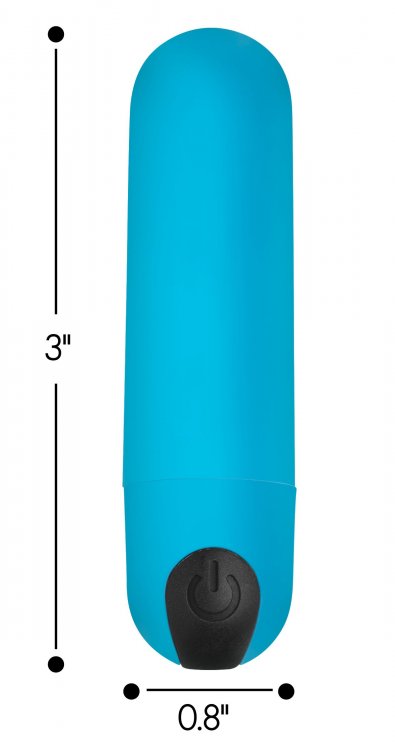 Bang! Vibrating Bullet W/ Remote Control Blue