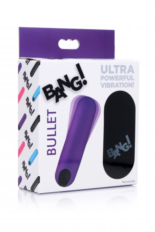 Bang! Vibrating Bullet W/ Remote Control Purple