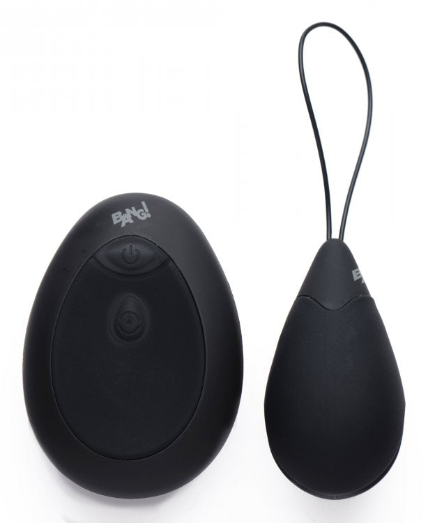 Bang! 10x Vibrating Silicone Egg W/ Remote Black