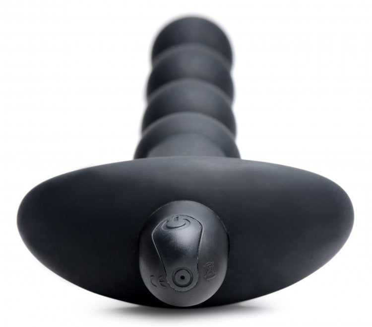 Bang! Vibrating Silicone Anal Beads & Remote Black