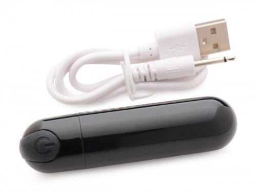 Bang! 10x Vibrating Metallic Bullet Black