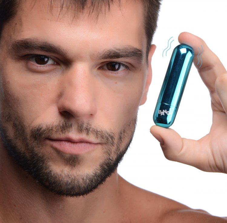 Bang! 10x Vibrating Metallic Bullet Blue