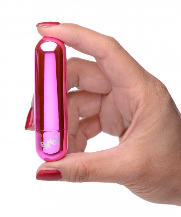 Bang! 10x Vibrating Metallic Bullet Pink