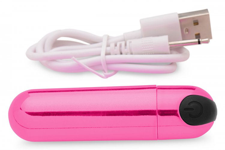 Bang! 10x Vibrating Metallic Bullet Pink