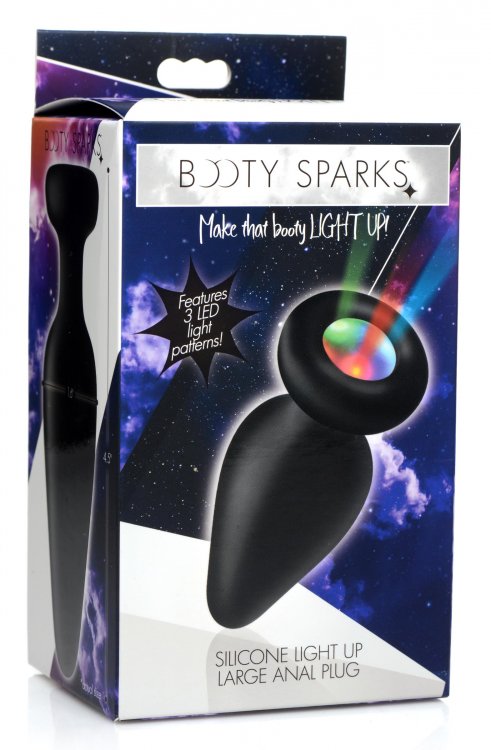 Booty Sparks Silicone Light-up Anal Plug Large