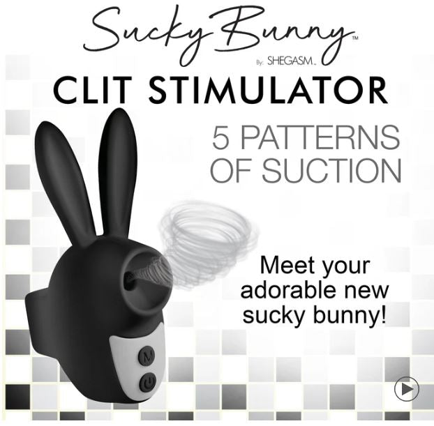 Sucky Bunny Clit Stimulator Black