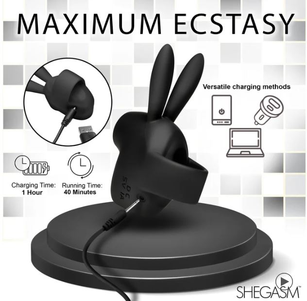Sucky Bunny Clit Stimulator Black