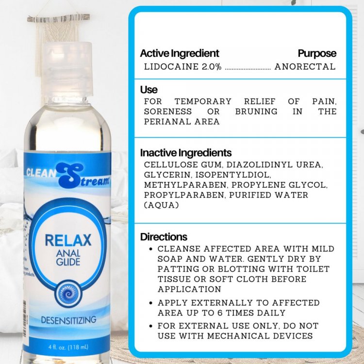CLEANSTREAM RELAX DESENSITIZING ANAL LUBE 4 OZ