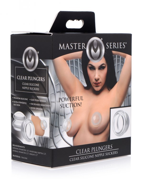 MASTER SERIES CLEAR PLUNGER NIPPLE SUCKERS LARGE