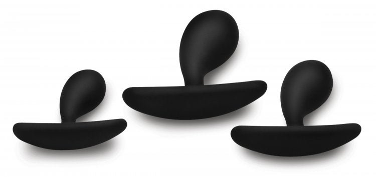 MASTER SERIES DARK DROPLETS 3PC CURVED ANAL TRAINER SET