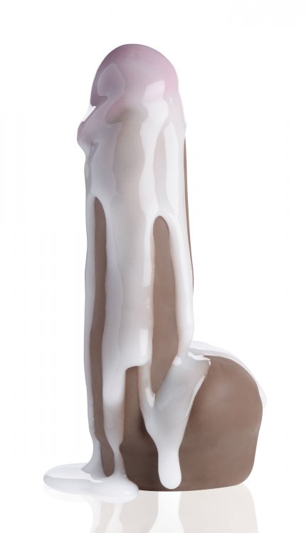 LOADZ 7IN DUAL DENSITY SQUIRTING DILDO DARK