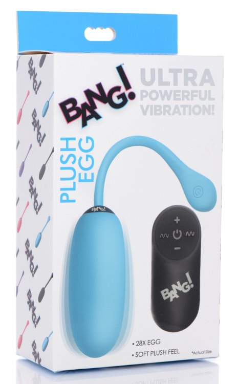 BANG! 28X PLUSH EGG & REMOTE CONTROL BLUE