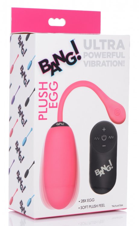 BANG! 28X PLUSH EGG & REMOTE CONTROL PINK