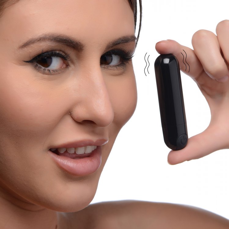 BANG! 10X VIBRATING METALLIC BULLET BLACK