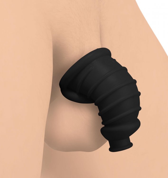 MASTER SERIES DARK CHAMBER SILICONE CHASTITY CAGE