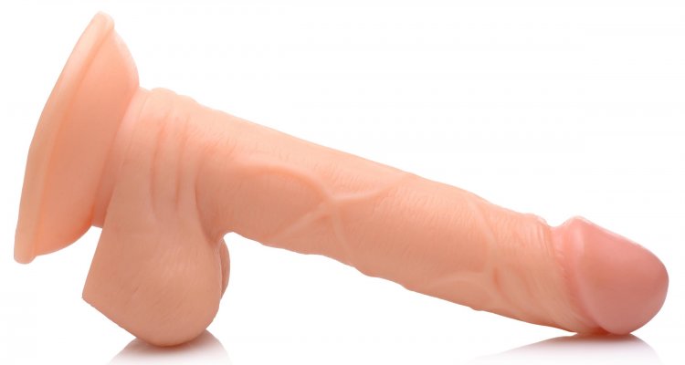 POP 6.5IN DILDO W/ BALLS LIGHT