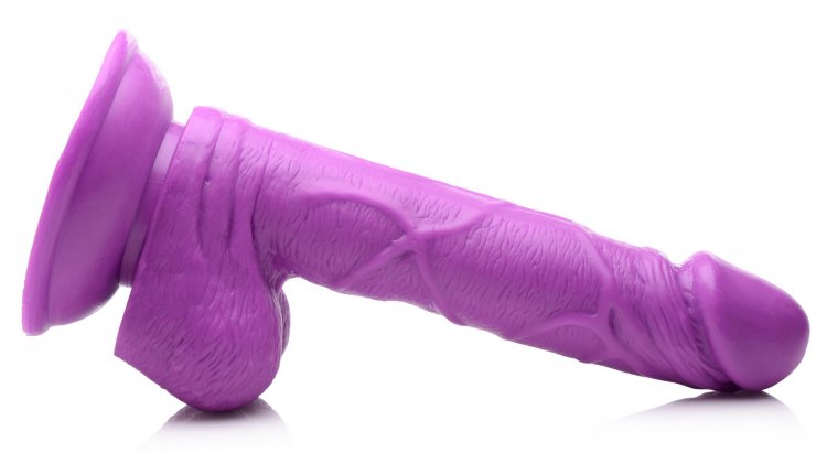 POP 6.5IN DILDO W/ BALLS PURPLE