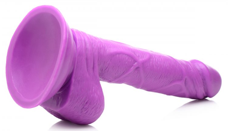 POP 6.5IN DILDO W/ BALLS PURPLE
