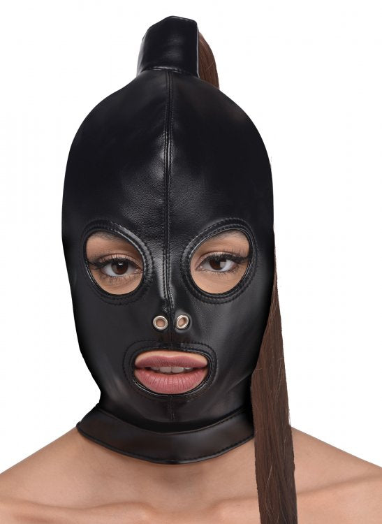 STRICT PONYTAIL BONDAGE HOOD