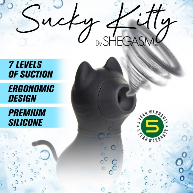 SHEGASM SUCKY KITTY 7X CLIT STIM BLACK