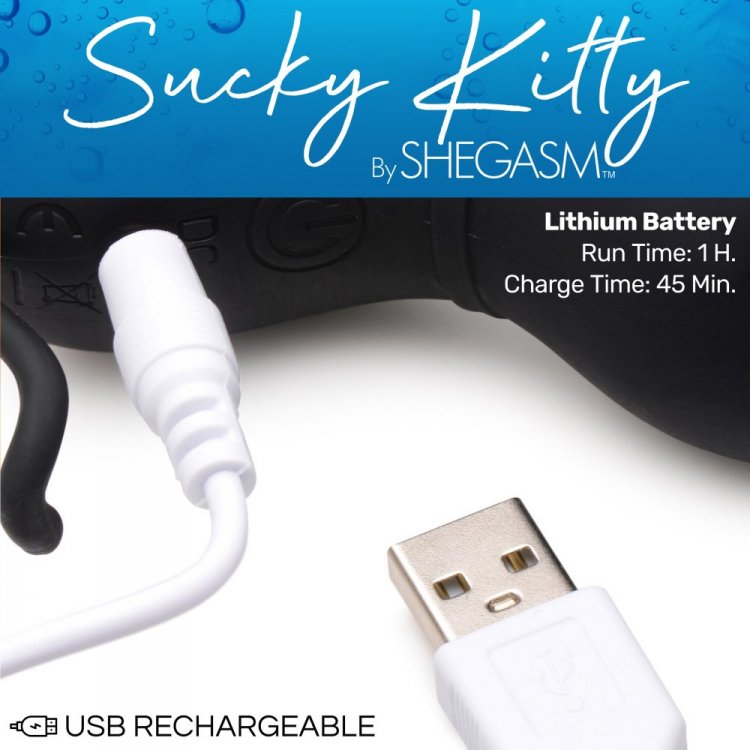 SHEGASM SUCKY KITTY 7X CLIT STIM BLACK