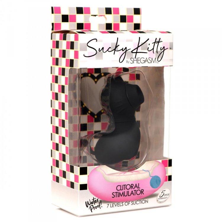 SHEGASM SUCKY KITTY 7X CLIT STIM BLACK