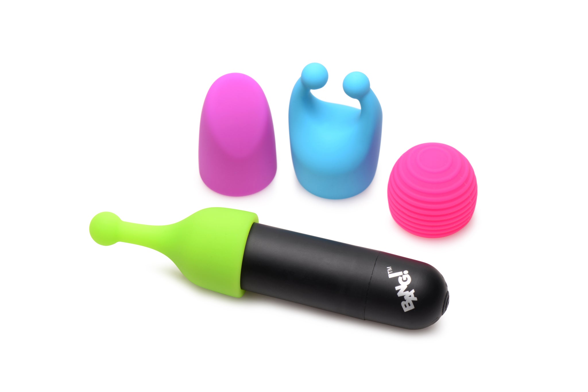 BANG! RECHARGEABLE BULLET W/ 4 ATTACHMENTS