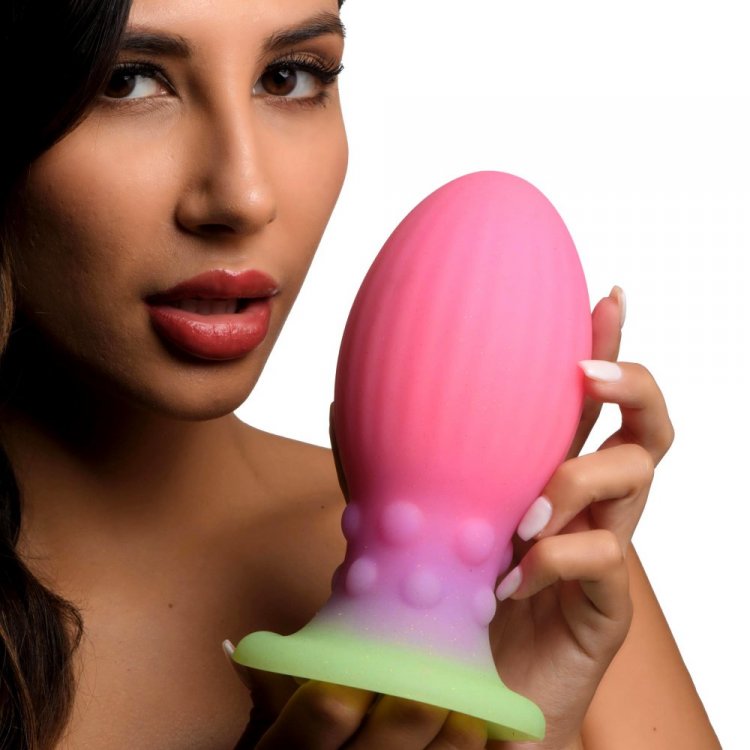 CREATURE COCKS XENO XL EGG GLOW IN THE DARK SILICONE EGG