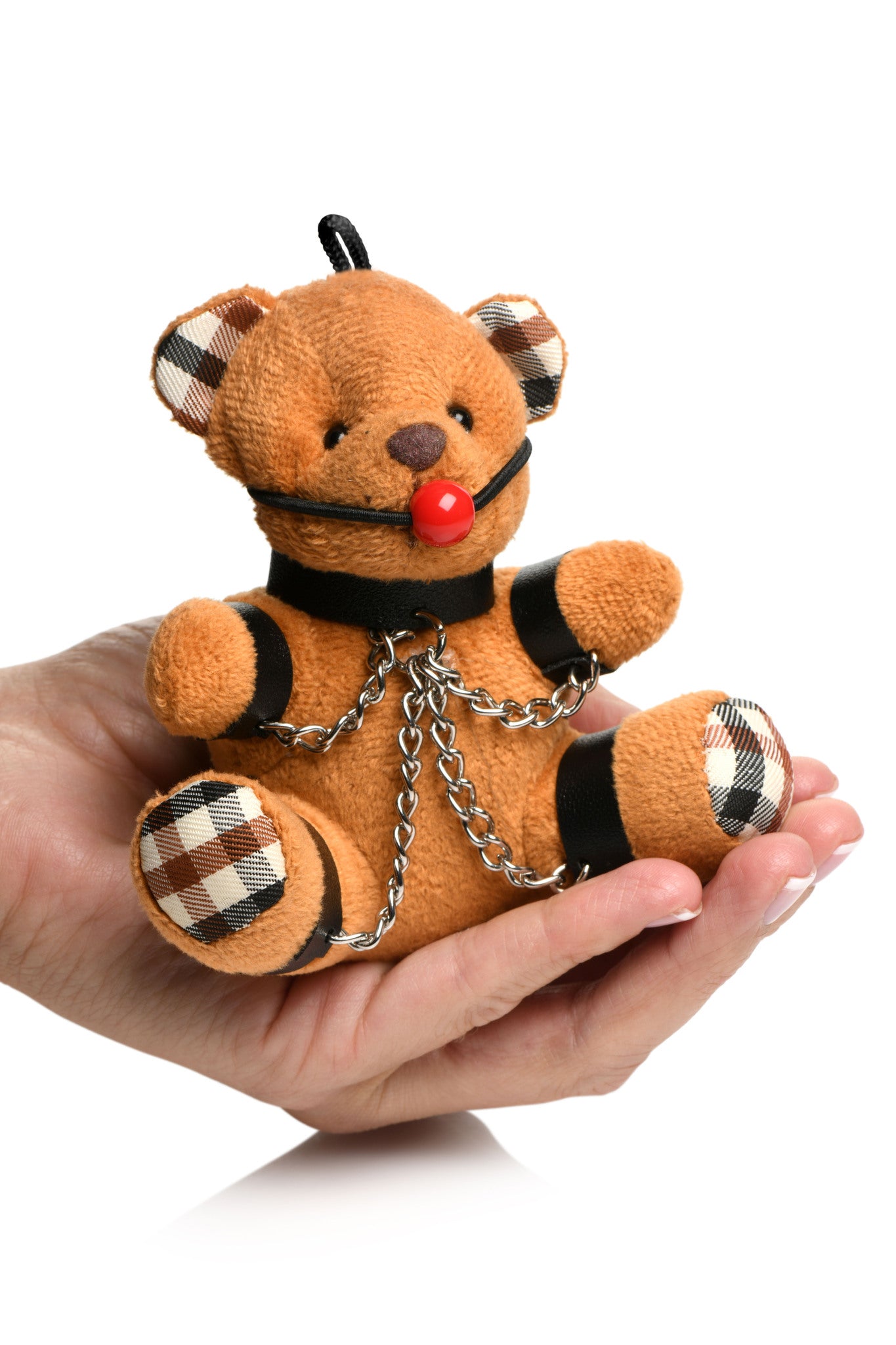 MASTER SERIES GAGGED TEDDY BEAR KEYCHAIN