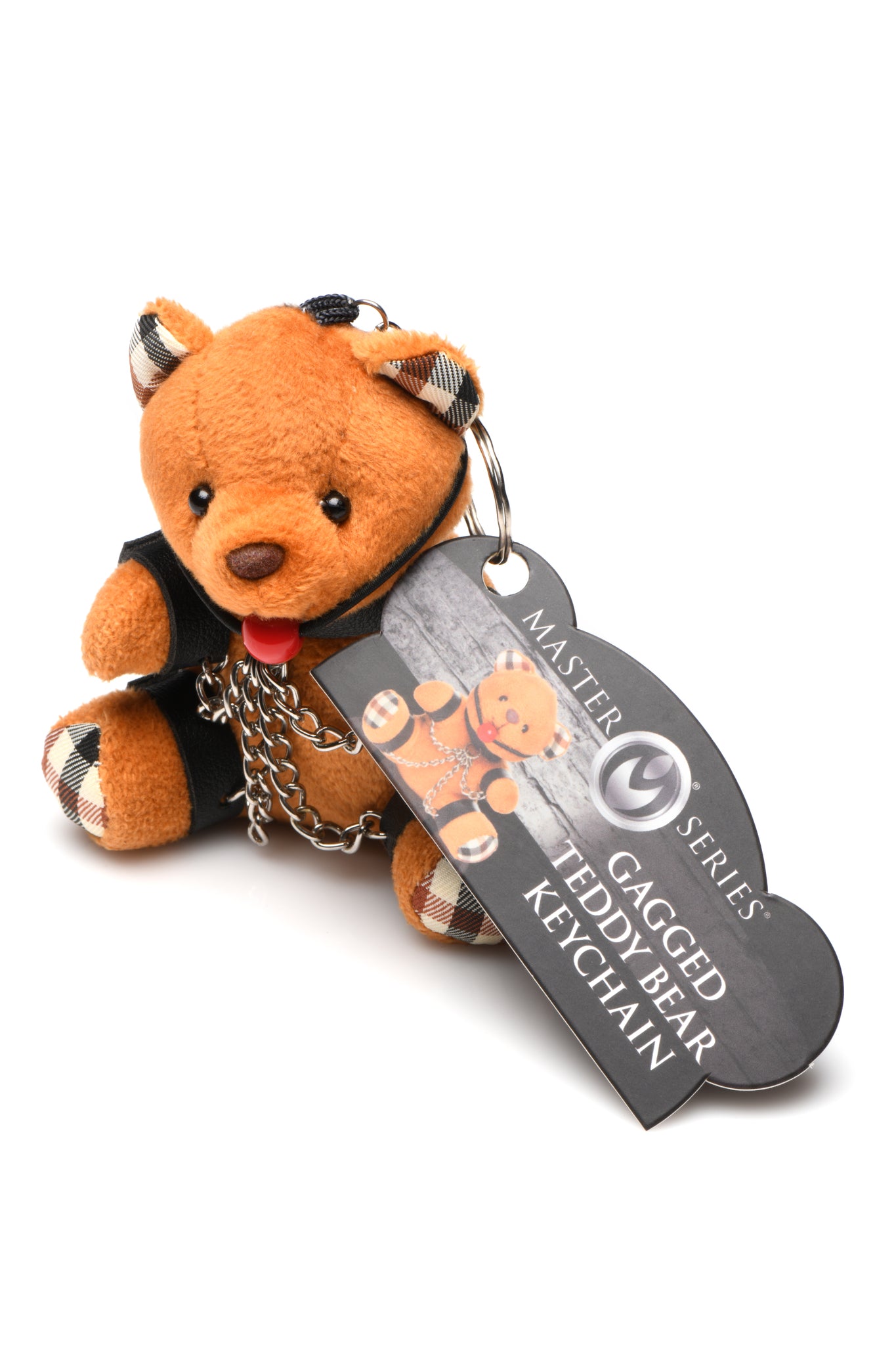 MASTER SERIES GAGGED TEDDY BEAR KEYCHAIN