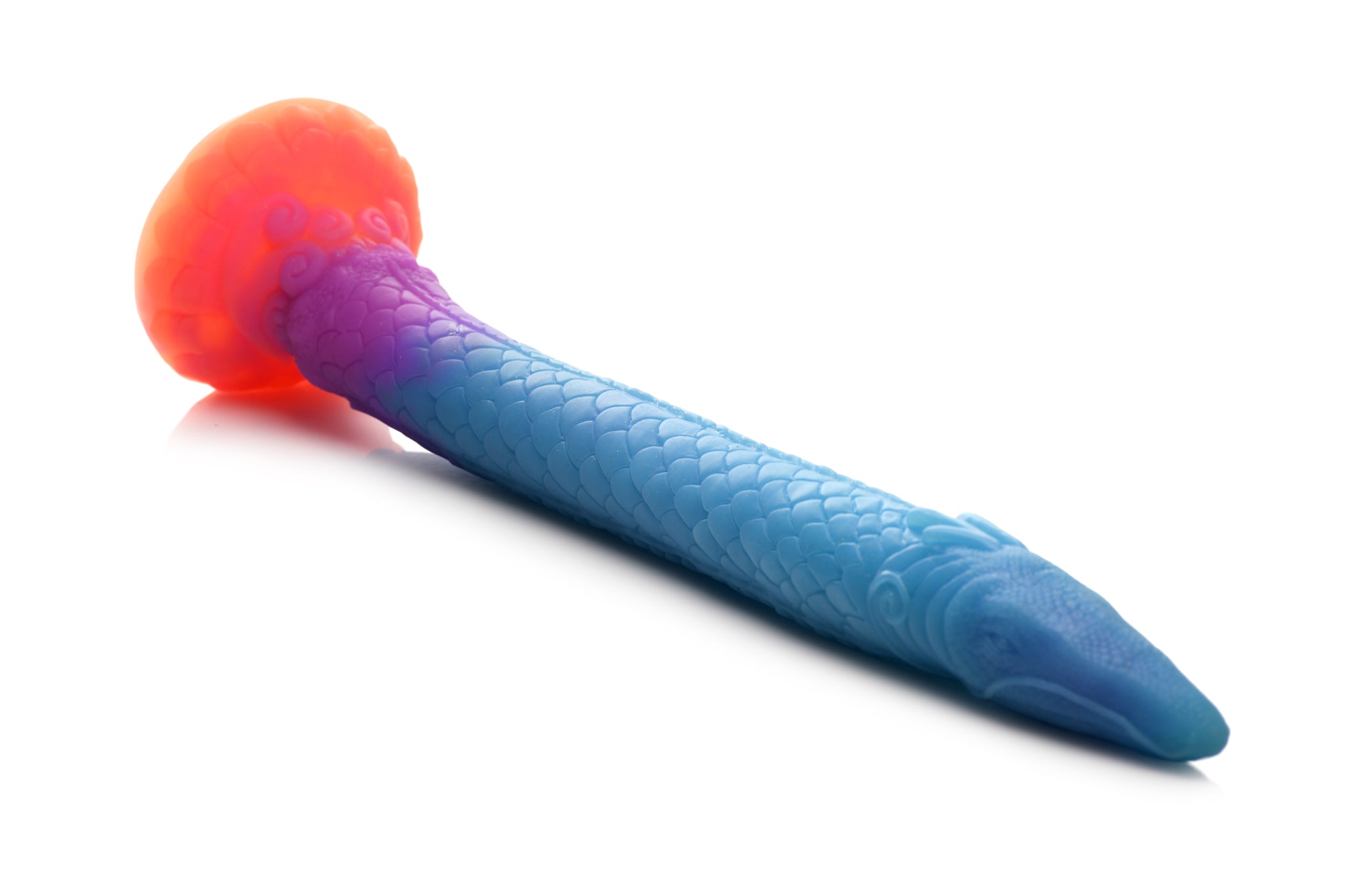 CREATURE COCKS MAKARA GLOW IN THE DARK SILICONE SNAKE DILDO
