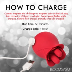 BLOOMGASM THE ROSE FONDLE 10X MASSAGING ROSE CLIT STIMULATOR