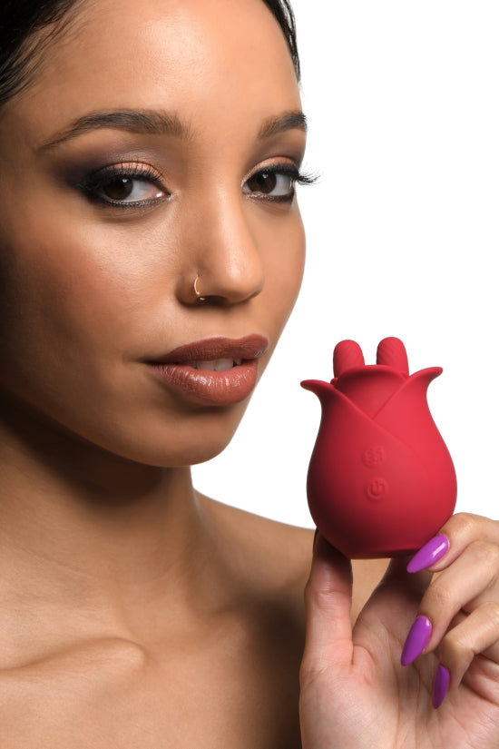 BLOOMGASM THE ROSE FONDLE 10X MASSAGING ROSE CLIT STIMULATOR