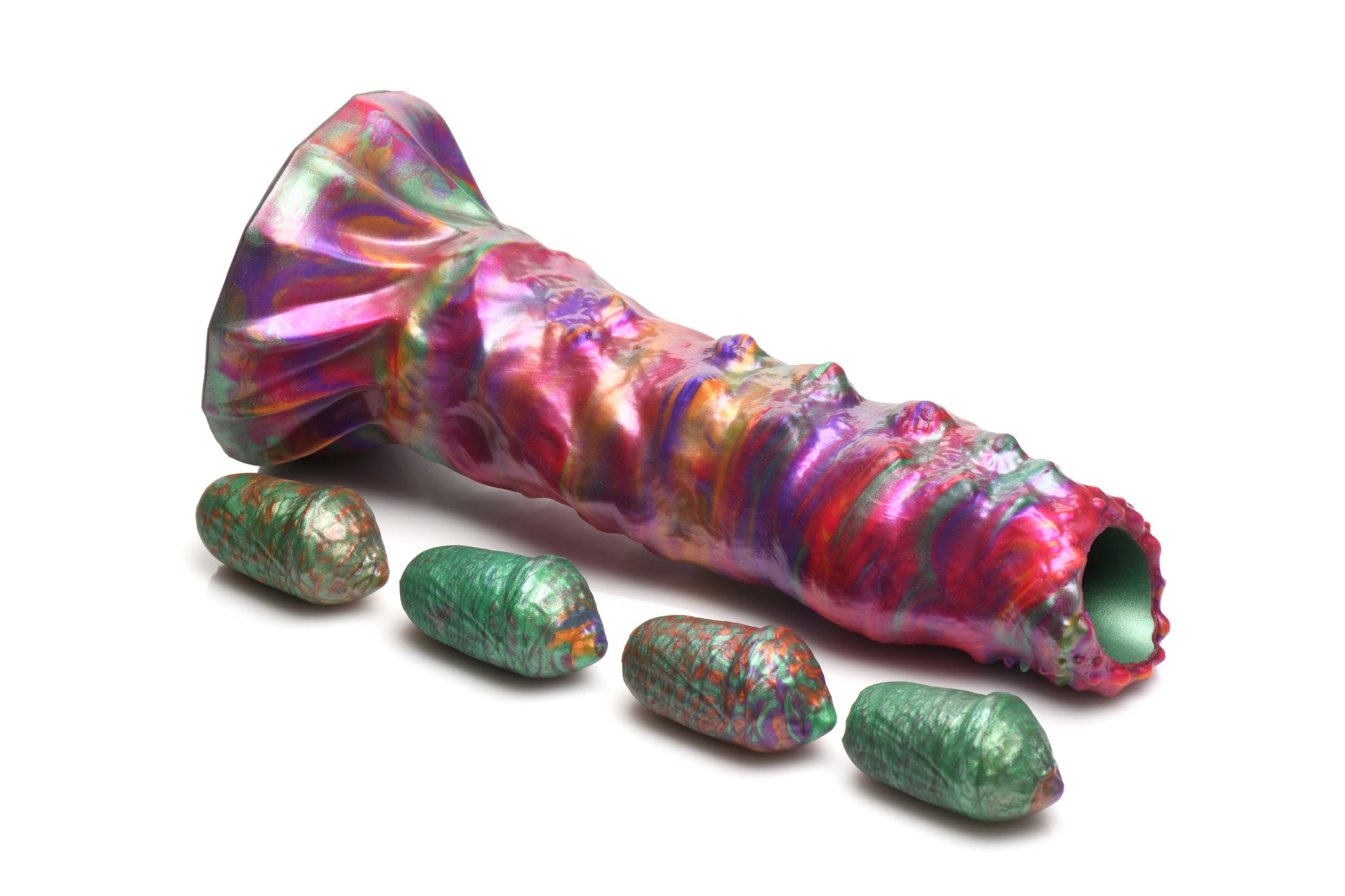 CREATURE COCKS LARVA SILICONE OVIPOSITOR DILDO W/ EGGS
