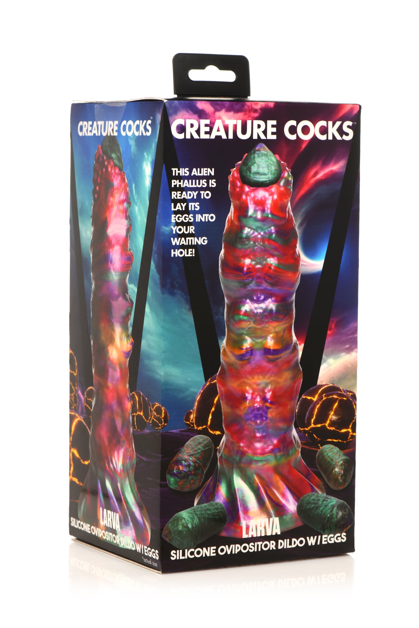 CREATURE COCKS LARVA SILICONE OVIPOSITOR DILDO W/ EGGS