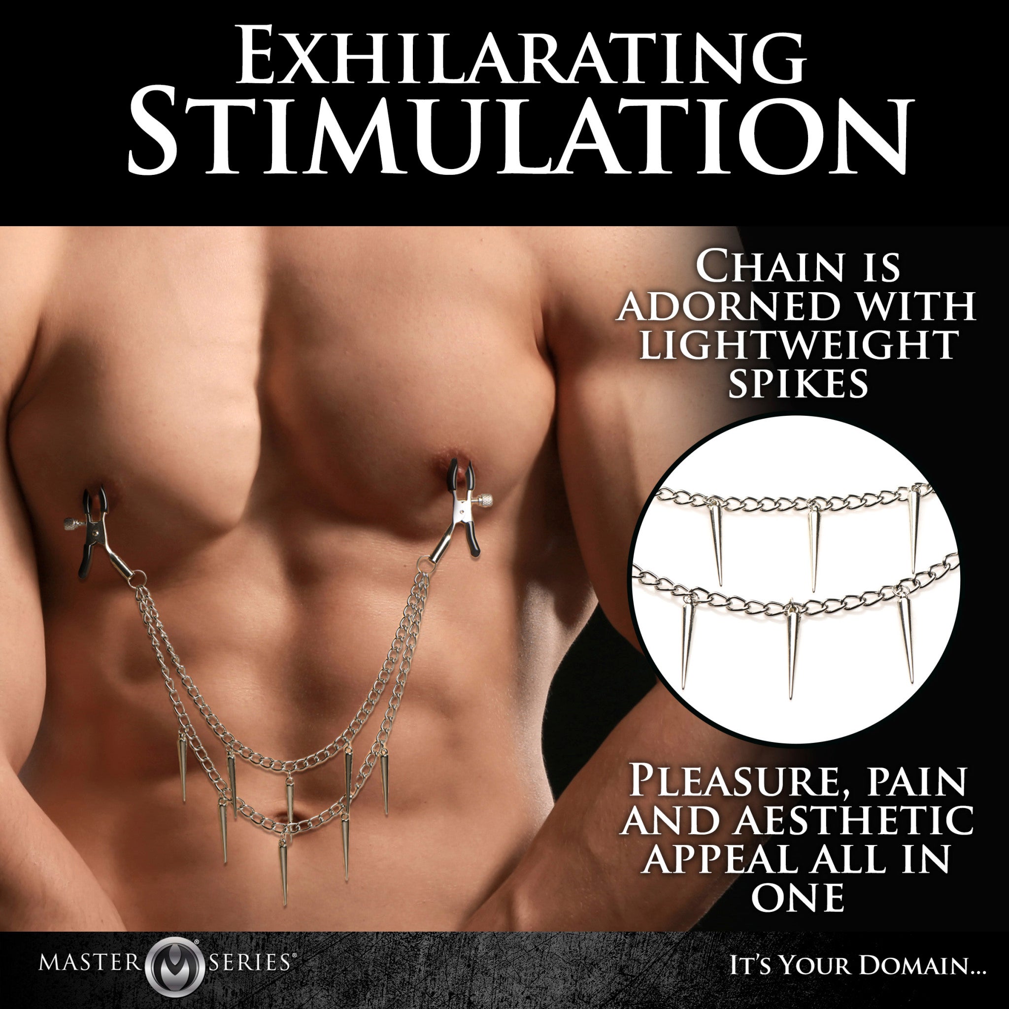 MASTER SERIES DAGGERS DOUBLE CHAIN NIPPLE CLAMPS