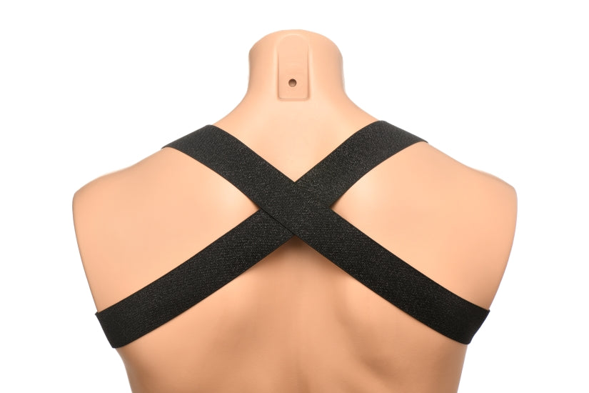 MASTER SERIES ELASTIC CHEST HARNESS W/ ARM BANDS S/M