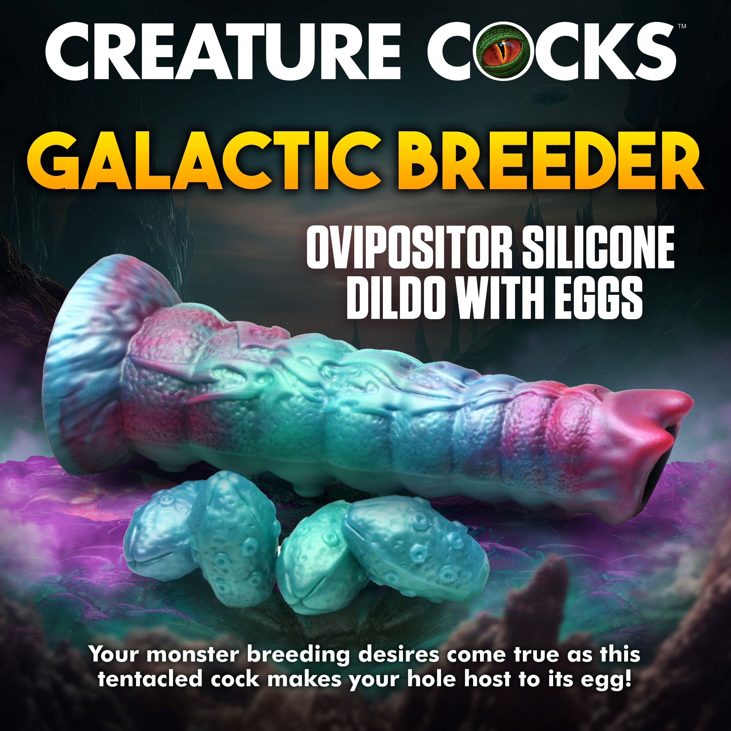 CREATURE COCKS GALACTIC BREEDER OVIPOSITOR SILICONE DILDO