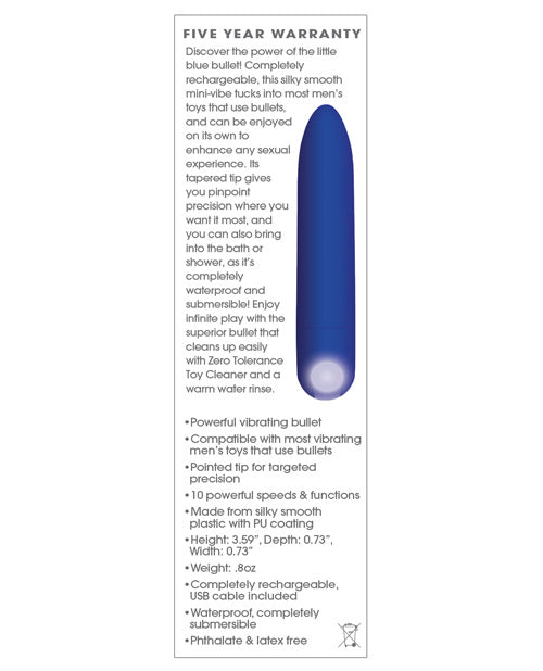 ZERO TOLERANCE BLUE RECHARGEABLE BULLET