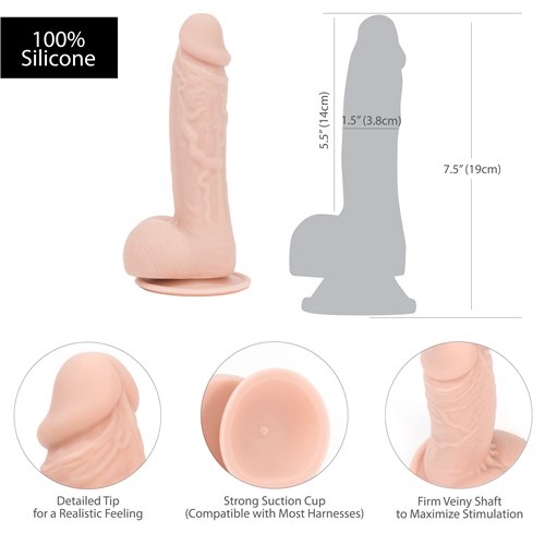 ADDICTION 100% SILICONE MARK 7.5 BEIGE "