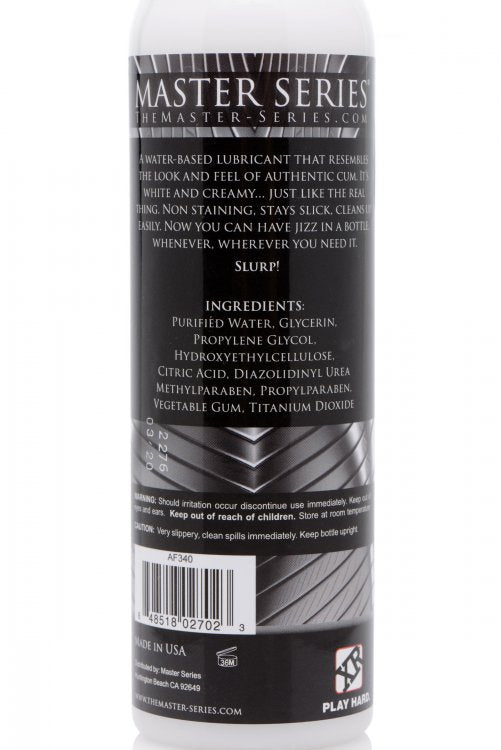 MASTER SERIES JIZZ UNSCENTED WATER-BASED LUBE 8OZ