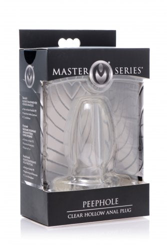 MASTER SERIES PEEPHOLE CLEAR HOLLOW ANAL PLUG