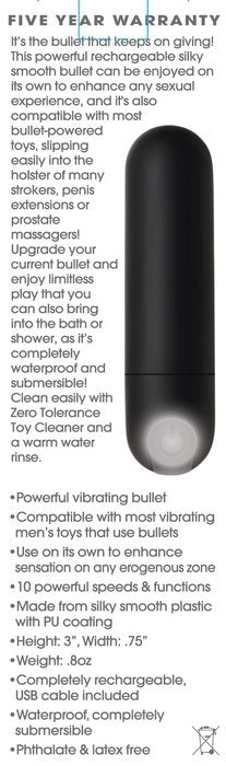 ZERO TOLERANCE ALL POWERFUL RECHARGEABLE BULLET